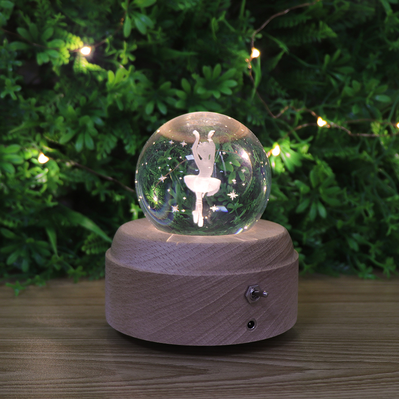 寝室のためのクリスマスギフトランプ3Dクリスタルナイトライト