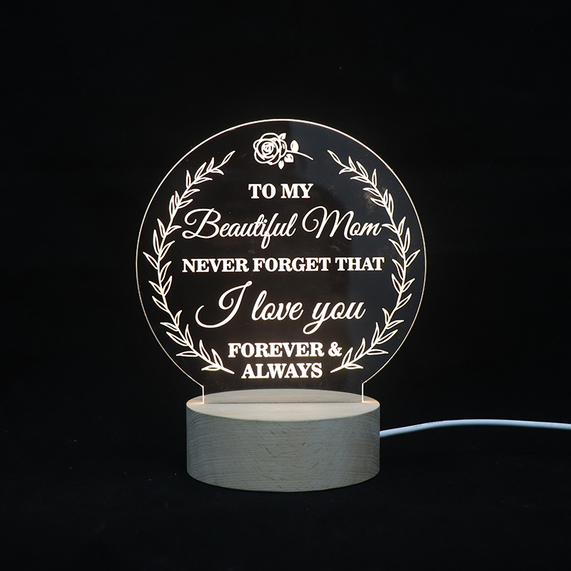 パーソナライズされたフェスティバルの挨拶アクリルランプ