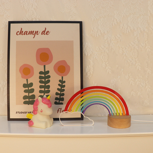 レインボーLEDデスクランプナイトライトリトルガールズルーム