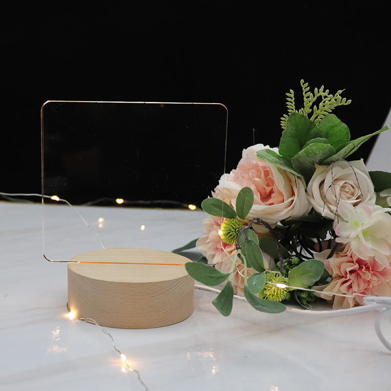 シンプルで創造的なブランクの手描きDIYアクリルランプ