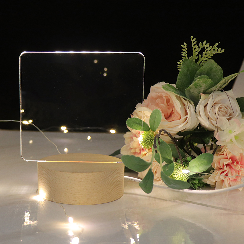 シンプルで創造的なブランクの手描きDIYアクリルランプ