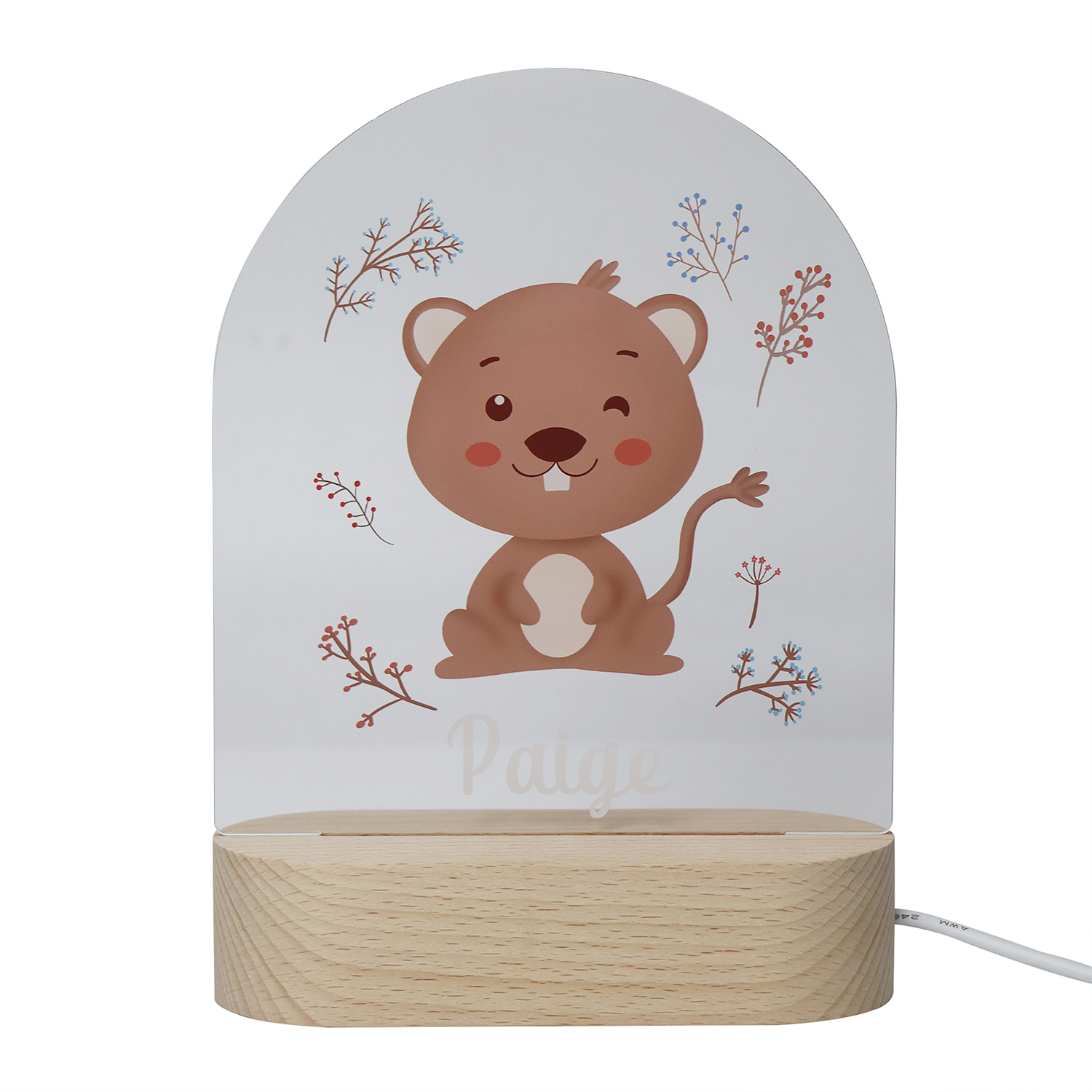 かわいい動物アクリルUVナイトライト 