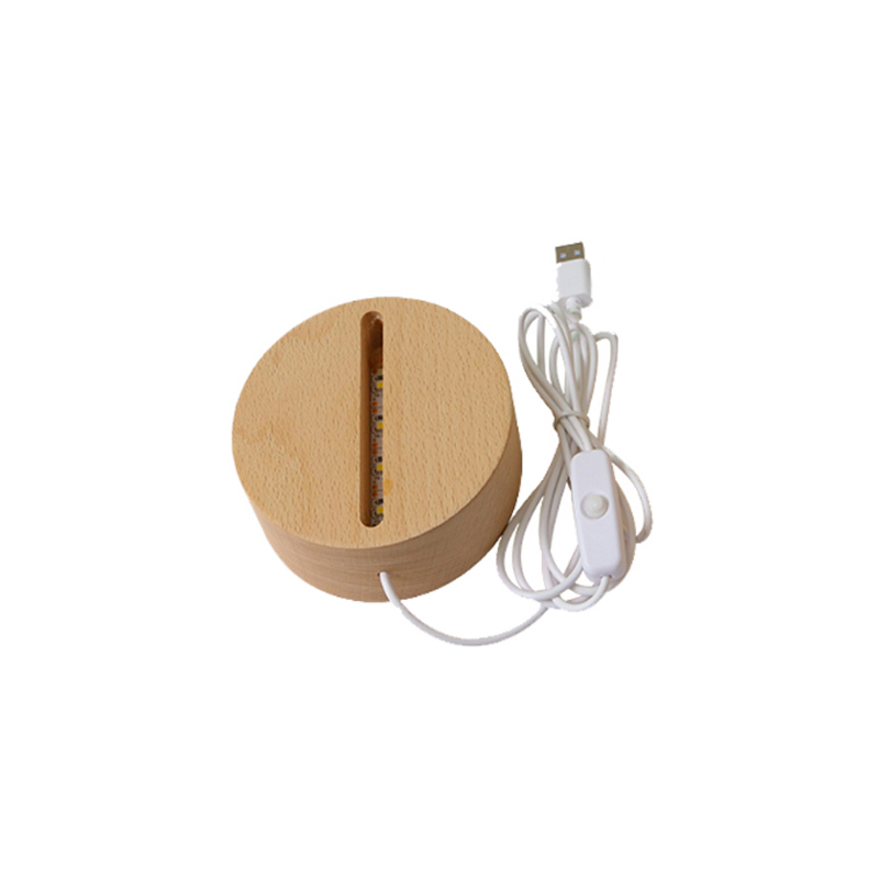 アクリル用のUSB木製LEDナイトライトランプベース