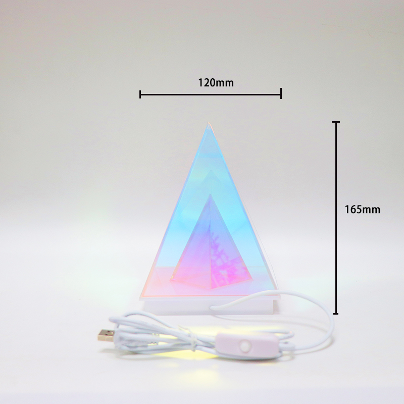 三角形の3DイリュージョンアクリルLEDランプ