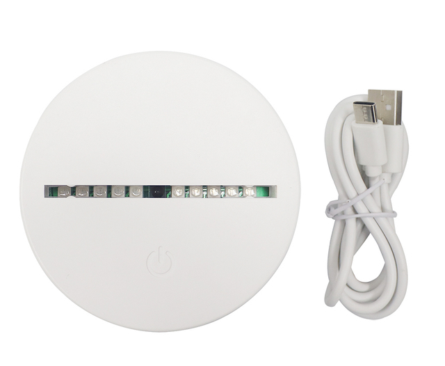 白い丸いABS RGBアクリルLEDライトベース