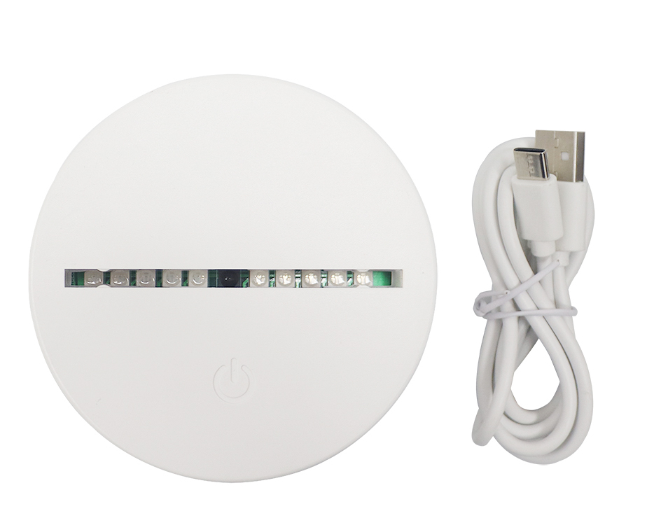 白い丸いABS RGBアクリルLEDライトベース